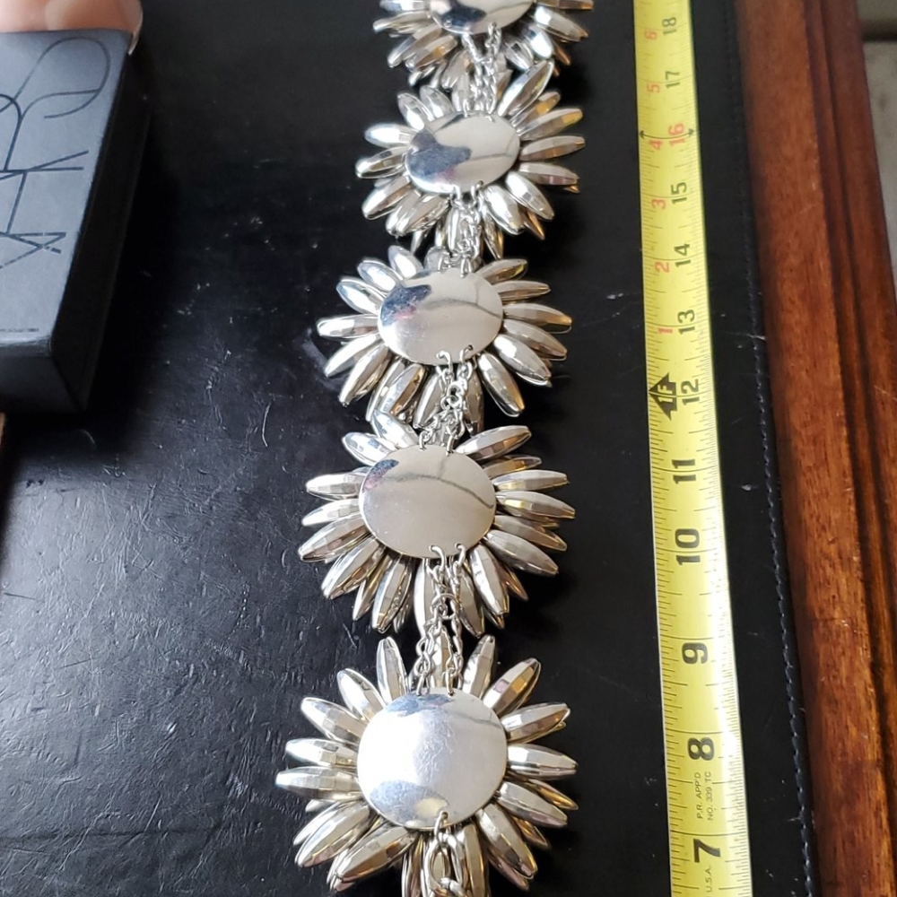 Unique Silver Statement Necklace - image 6